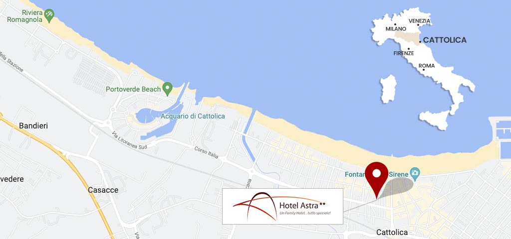 Where is Hotel Astra located in Cattolica